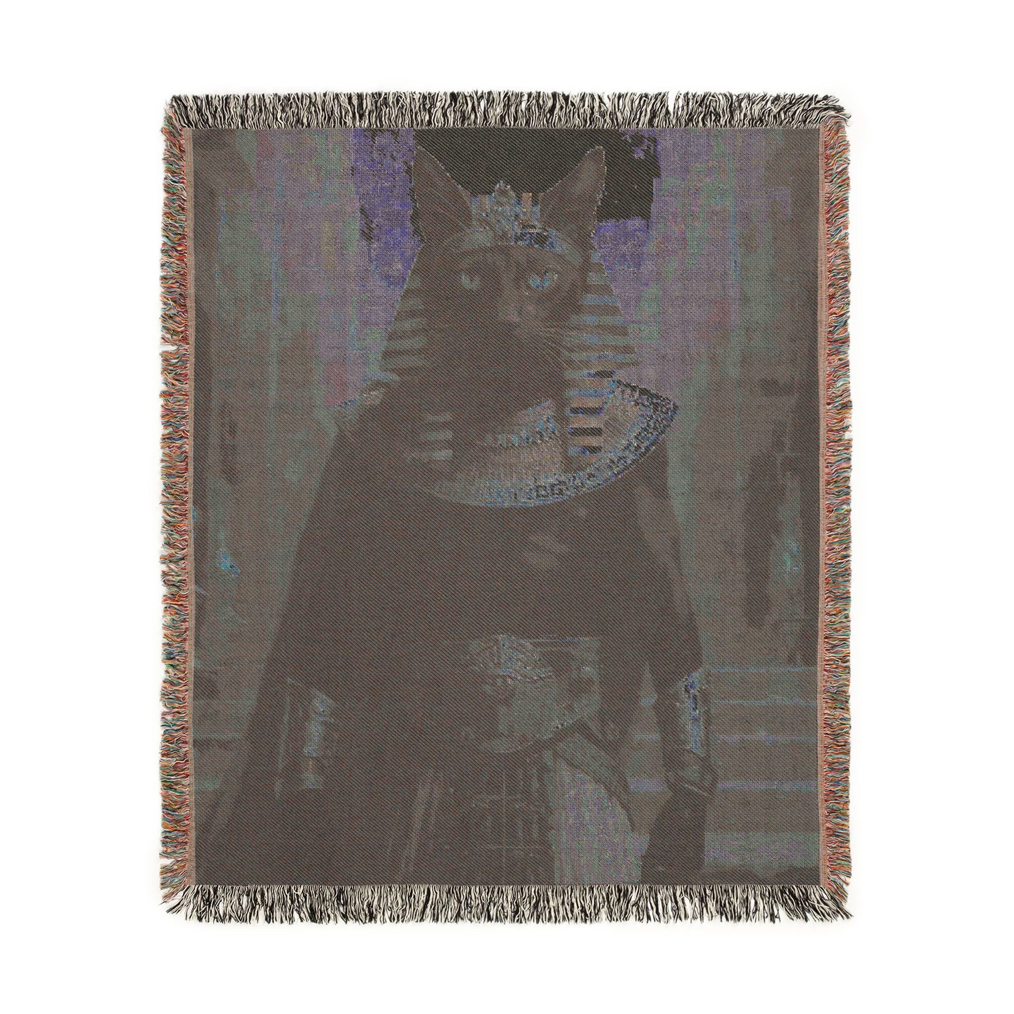The Pharaoh’s Reign - Custom Royal Egyptian Pet Woven Blanket