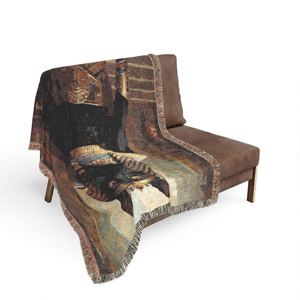 The Pharaoh's Reign™ – Custom Royal Egyptian Pet Woven Blanket