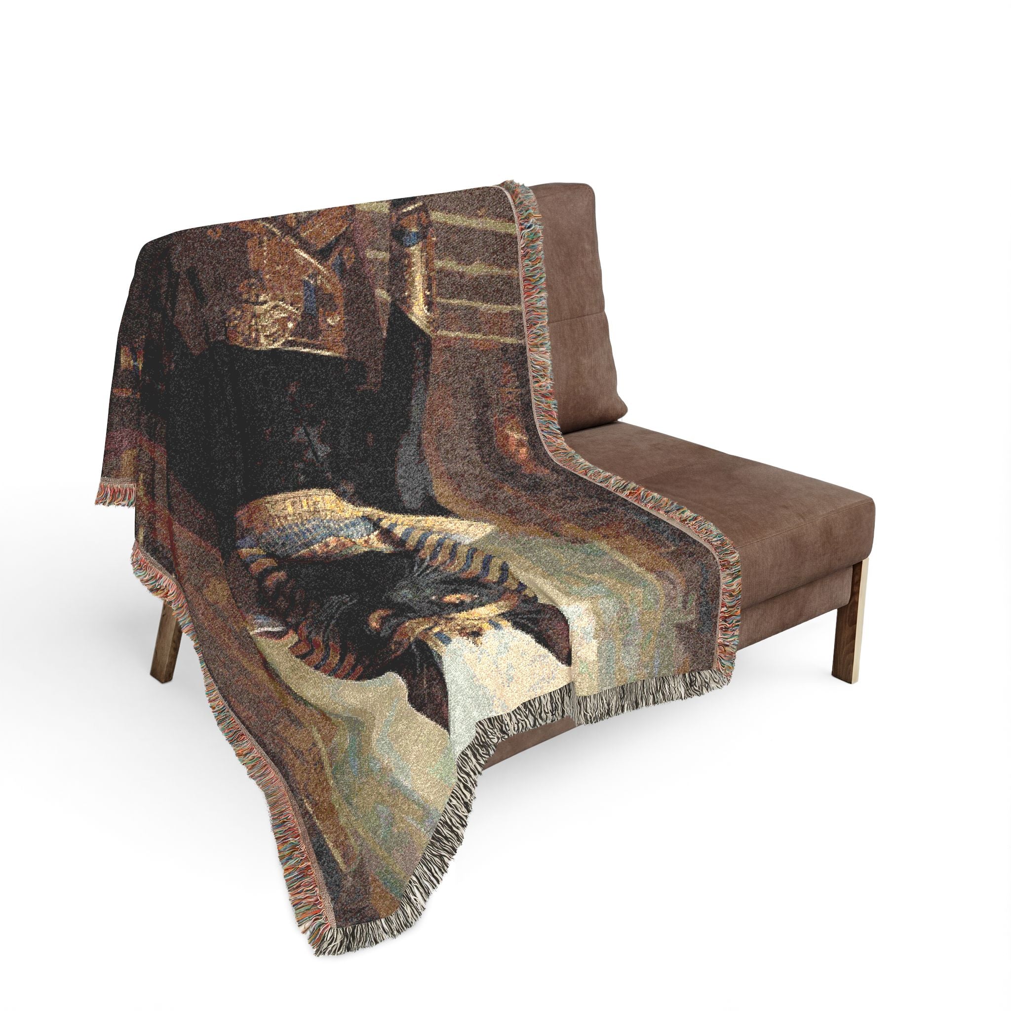 The Pharaoh's Reign™ – Custom Royal Egyptian Pet Woven Blanket