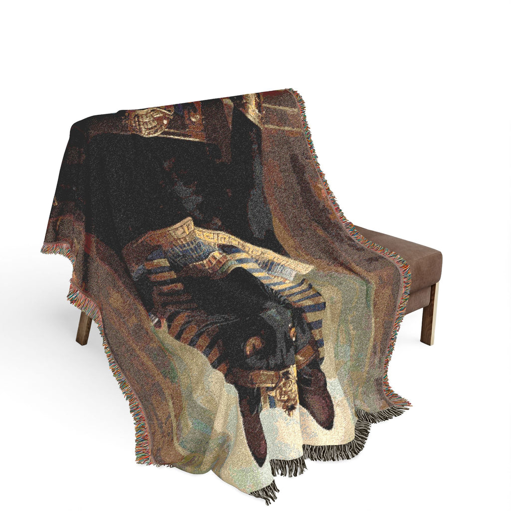 The Pharaoh's Reign™ – Custom Royal Egyptian Pet Woven Blanket