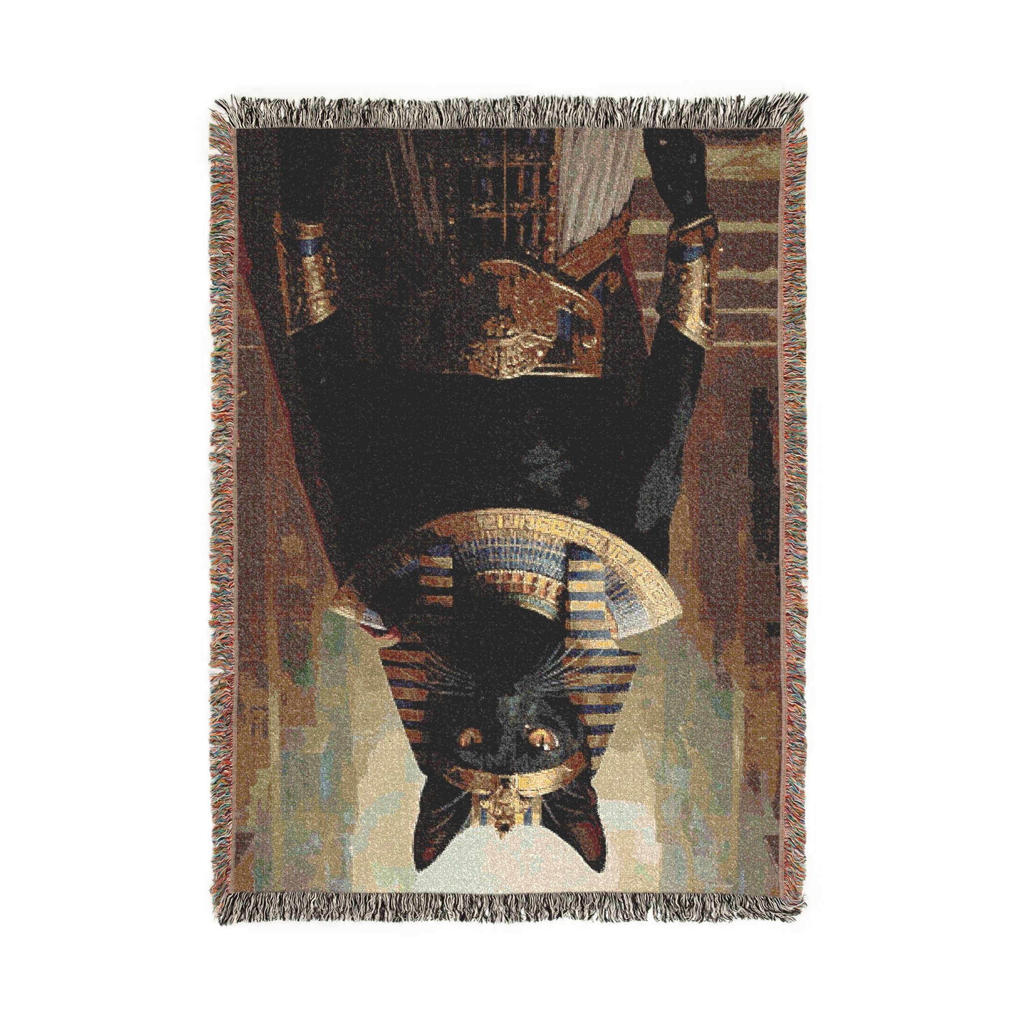 The Pharaoh’s Reign - Custom Royal Egyptian Pet Woven Blanket