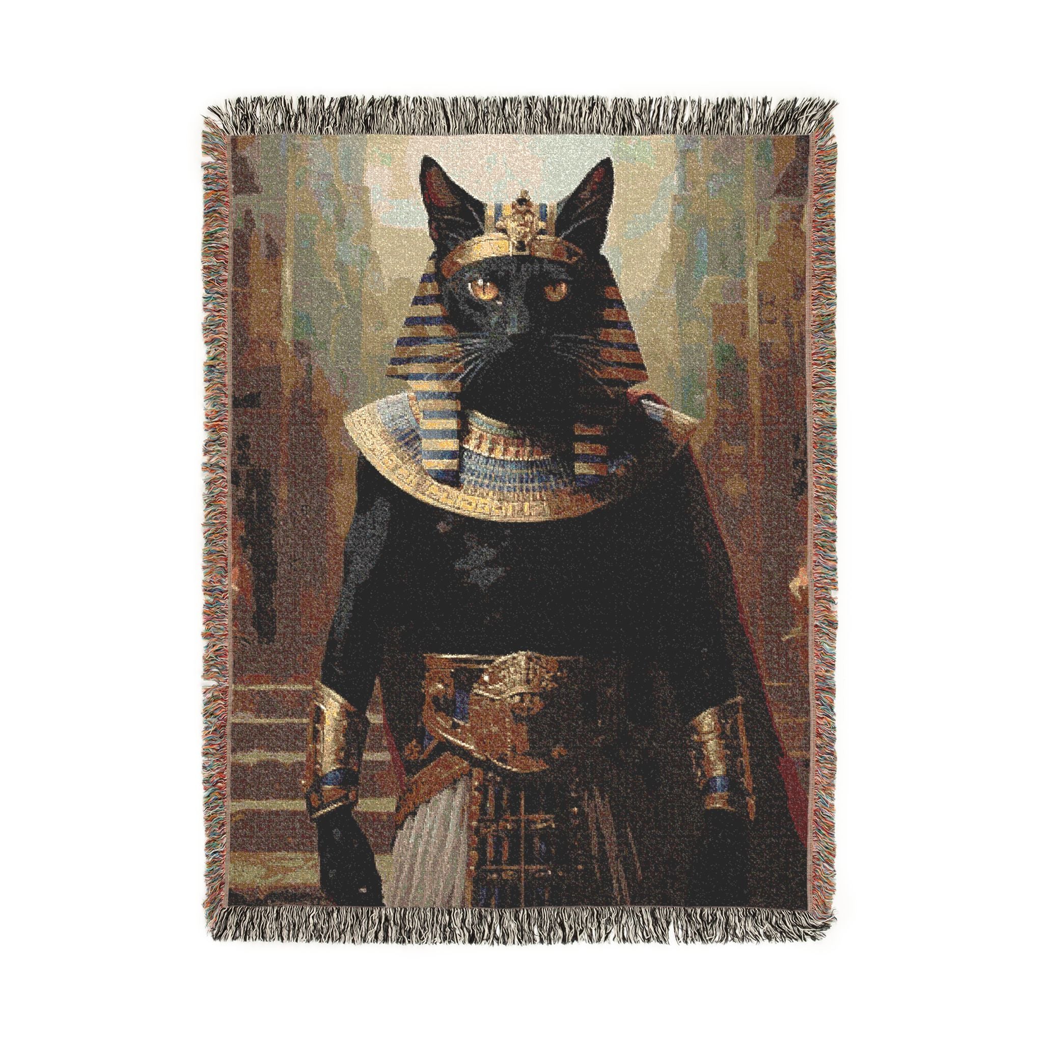 The Pharaoh's Reign™ – Custom Royal Egyptian Pet Woven Blanket