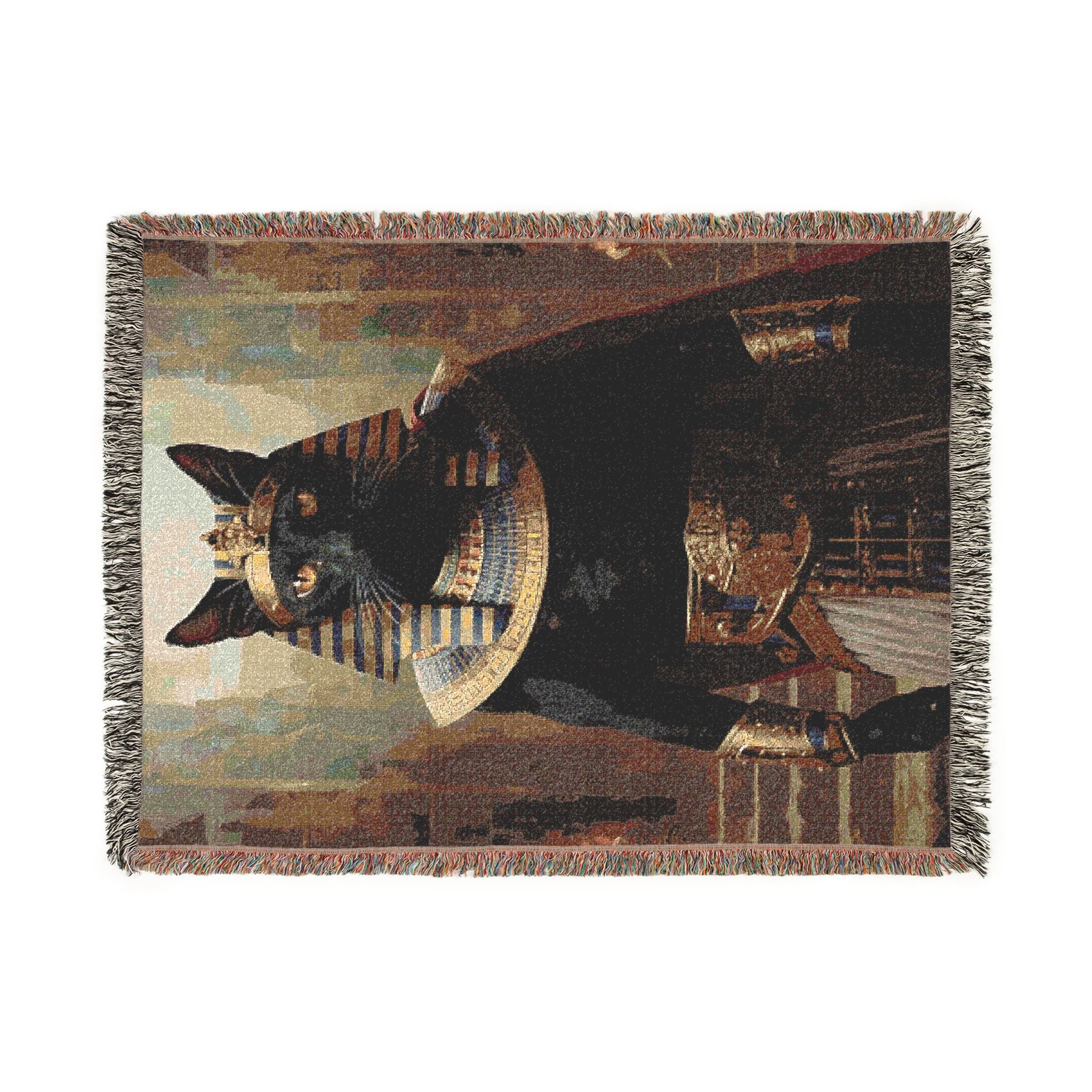 The Pharaoh’s Reign - Custom Royal Egyptian Pet Woven Blanket