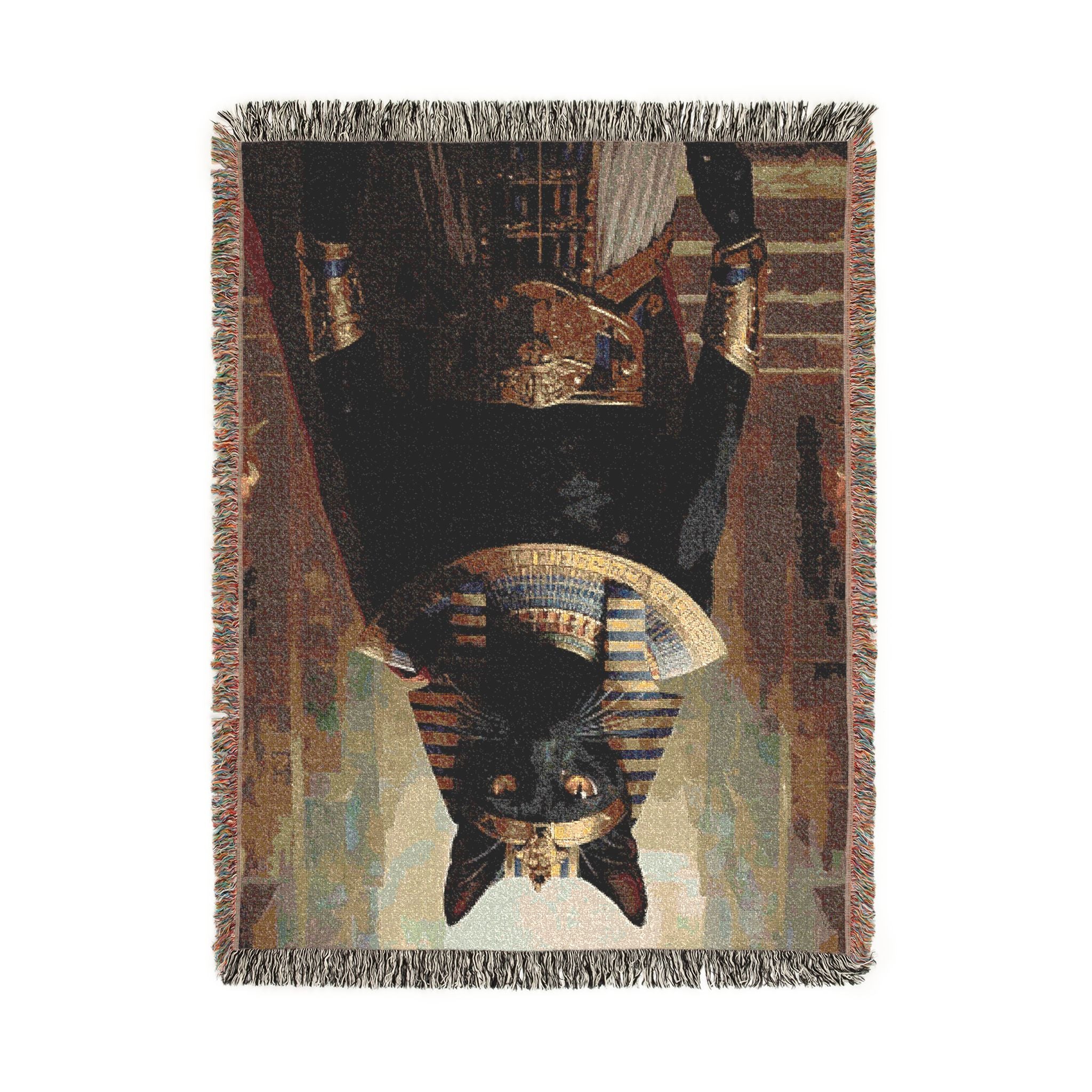The Pharaoh’s Reign - Custom Royal Egyptian Pet Woven Blanket